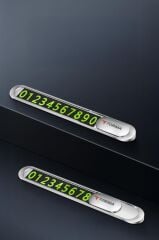 Araç İçi Telefon Numaratörü Fosforlu Oto Cam Kartı JX051 Gri