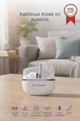 Torima Bluetooth Kulaklık Kulak İçi Kablosuz Kulaklık TB11 Beyaz