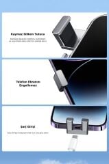 Telefon Tutucu 360 Derece Dönebilen Vantuzlu Araç İçi Oto Aksesuarları JX053 Siyah