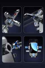 Telefon Tutucu 360 Derece Dönebilen Vantuzlu Araç İçi Oto Aksesuarları JX053 Siyah