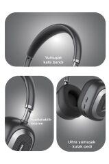 Bluetooth Kulaklık Kulak Üstü Kablosuz Kulaklık HD70 Siyah