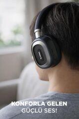 Bluetooth Kulaklık Kulak Üstü Kablosuz Kulaklık HD70 Siyah