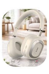 Bluetooth Kulaklık Kulak Üstü Kablosuz Kulaklık HD70 Bej