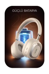 Torima Bluetooth Kulaklık Kulak Üstü Kablosuz Kulaklık HD70 Bej