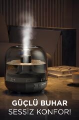 Torima X5 Siyah Humidifier Hava Nemlendirici Aroma Terapili Buhar Makinesi