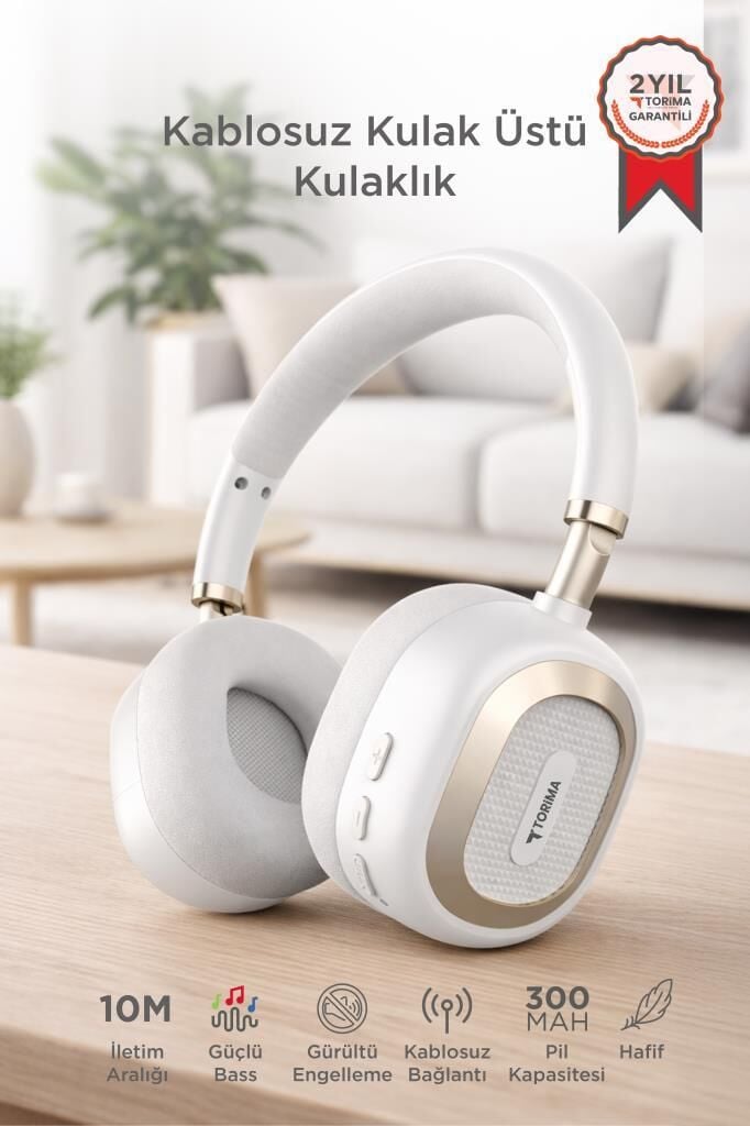 Bluetooth Kulaklık Kulak Üstü Kablosuz Kulaklık HD70 Gri