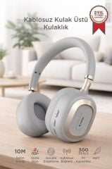 Bluetooth Kulaklık Kulak Üstü Kablosuz Kulaklık HD70 Gri