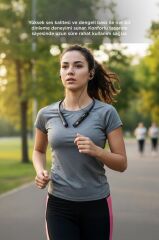 Bluetooth Kulaklık Kulak İçi Boyuna Asılabilir 5 Ses Değiştirme Modlu Kablosuz Kulaklık TB12 Siyah