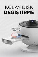 Torima BL-DQY02 Beyaz Galaxy Led Lazer Projektör Gece Lambası Projeksiyon