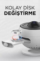 Torima BL-DQY02 Beyaz Galaxy Led Lazer Projektör Gece Lambası Projeksiyon