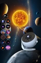 Torima BL-DQY02 Beyaz Galaxy Led Lazer Projektör Gece Lambası Projeksiyon