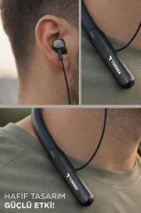Torima Bluetooth Kulaklık Boyun Askılı Neckband ENC Extra Bass Manyetik Kulaklık TB10 Siyah