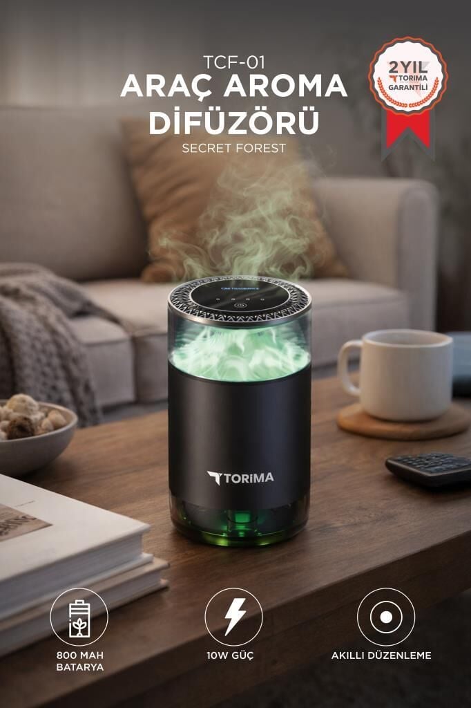 Hava Nemlendirici Sarjlı 10W Buharlı Oda ve Araba Difüzörü TCF01 Secret Forest