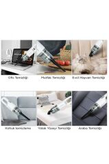 Araç Süpürgesi Şarjlı 8000Pa Süper Güçlü El Süpürgesi A031 Siyah