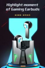 Fineblue KingKong BT5.2 TWS kulakiçi çift modlu ENC Dokunmatik Kontrollü Kablosuz Bluetooth Oyun Kulaklığı Sarı
