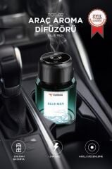 Araç İçi Aroma Difüzörü Hava Nemlendirici Lazerli Şarjlı Oda ve Araba Kokusu TCF02 Blue Man