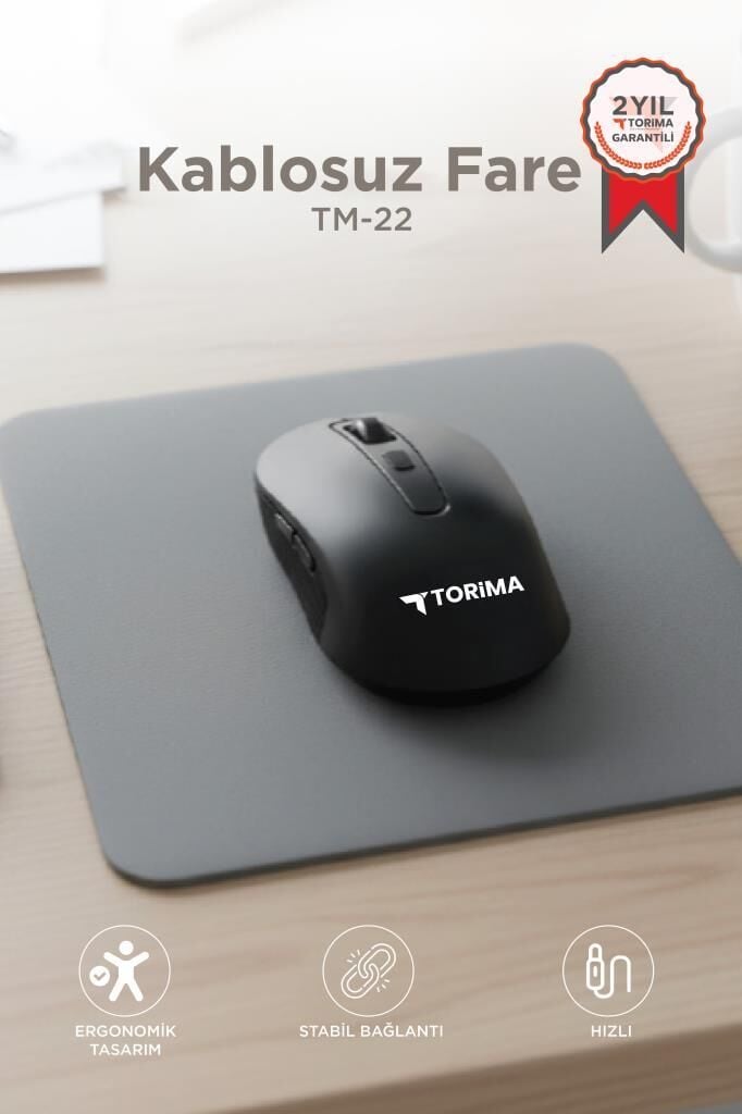 Kablosuz Mouse Usb Alıcılı Fare TM22 Siyah