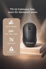 Kablosuz Mouse Usb Alıcılı Fare TM22 Siyah