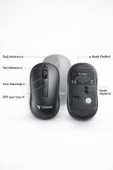 Torima Kablosuz Mouse Usb Alıcılı Fare TM22 Siyah