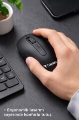 Torima Kablosuz Mouse Usb Alıcılı Fare TM22 Siyah