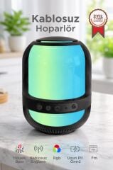 Bluetooth Hoparlör Kablosuz Taşınabilir Rgb Işıklı TWS Speaker GTS-2149 Siyah