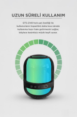 Bluetooth Hoparlör Kablosuz Taşınabilir Rgb Işıklı TWS Speaker GTS-2149 Siyah