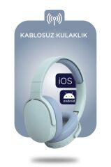 Bluetooth Kulaklık Kulak Üstü Kablosuz Kulaklık P2961 Mavi