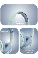 Bluetooth Kulaklık Kulak Üstü Kablosuz Kulaklık P2961 Mavi