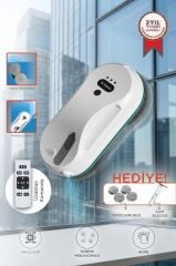 Cam Silme Temizleme Robotu Uzaktan Kumandalı Su Püskürtmeli S9 Beyaz