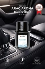 Araç İçi Aroma Difüzörü Hava Nemlendirici Lazerli Şarjlı Oda ve Araba Kokusu TCF03 Blue Men Dragon