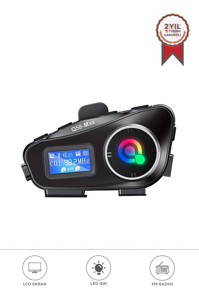 Torima Q58 Helmet Intercom Bluetooth Motorsiklet Kask Kulaklığı İnterkom