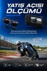 Aksiyon Kamerası Ultra Hd Wifi Panaromik Gözetleme Motorsiklet Kamerası M5F Siyah