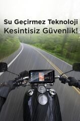 Araç İçi Kamera Ultra Hd Wifi Tekerlek Basınç Göstergeli Carplay Ön ve Arka Motorsiklet Kamerası M8E Siyah