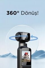 Aksiyon Kamerası Gece Görüşlü Wifi 4K 360 Derece Dönebilen Kamera CMR22 Siyah