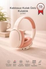 Bluetooth Kulaklık Kulak Üstü Kablosuz Kulaklık P2961 Pembe