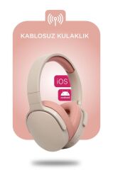 Bluetooth Kulaklık Kulak Üstü Kablosuz Kulaklık P2961 Pembe