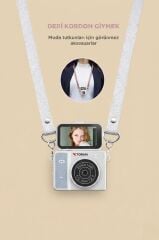 Mini Dijital Kamera 2K Flip Ekranlı Selfie Video Vlog Kamerası CMR46 Mavi