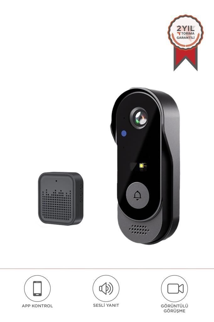 Torima CMR-24 Siyah Akıllı Su Geçirmez Kablosuz Kapı Zili