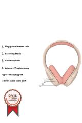 Torima P2961 Pembe Kulak Üstü Kablosuz Bluetooth Kulaklık Pembe