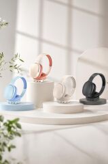 Bluetooth Kulaklık Kulak Üstü Kablosuz Kulaklık P2961 Bej