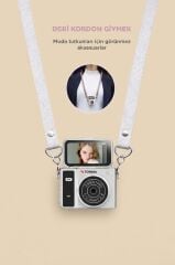 Mini Dijital Kamera 2K Flip Ekranlı Selfie Video Vlog Kamerası CMR46 Siyah