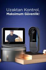 Torima CMR-25 Siyah Monitörlü Akıllı Su Geçirmez Kablosuz Görüntülü Kapı Zili
