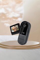 Torima CMR-25 Siyah Monitörlü Akıllı Su Geçirmez Kablosuz Görüntülü Kapı Zili