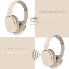 Bluetooth Kulaklık Kulak Üstü Kablosuz Kulaklık P2961 Bej