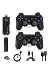 Oyun Konsolları 2IN1 5G 8K Ultra Hd 64Gb Tv Box Game Box Android Tv Atari Oyun Konsolu GC06 Siyah