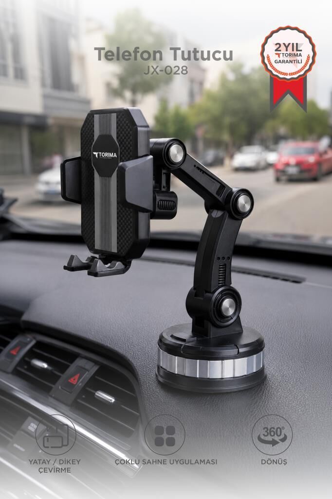 Telefon Tutucu 360 Derece Dönebilen Oto Aksesuarları JX028 Siyah