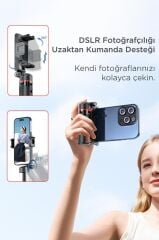 Tripod Çok Amaçlı 360 Derece Kumandalı Selfie Çubuğu L10 Siyah