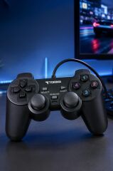 Oyun Konsolları Analog Usb Joystick Pc Oyun Kolu P2 Siyah