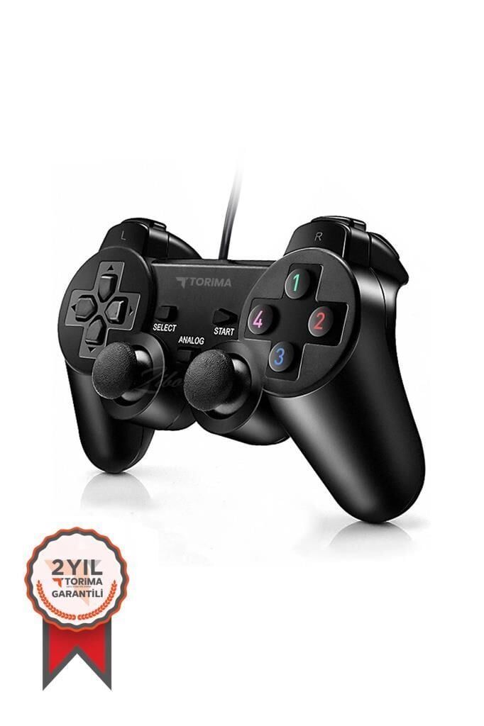 Oyun Konsolları Analog Usb Joystick Pc Oyun Kolu P2 Siyah