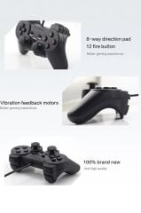 Oyun Konsolları Analog Usb Joystick Pc Oyun Kolu P2 Siyah